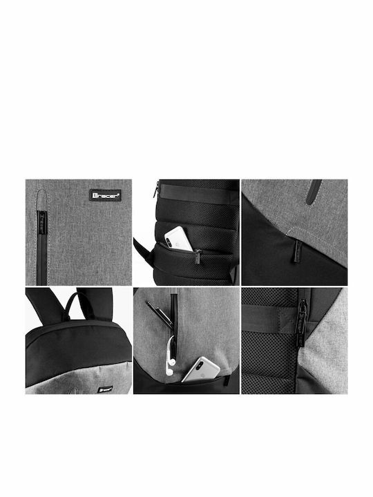 Tracer Rucsac Antifurt Tracer Carrier Geantă Impermeabilă Pentru Laptop 15.6" Gri/Negru