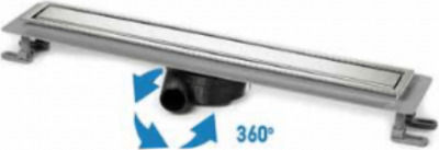 Tema Stainless Steel Channel Floor with Output 40mm and Length 60cm Silver