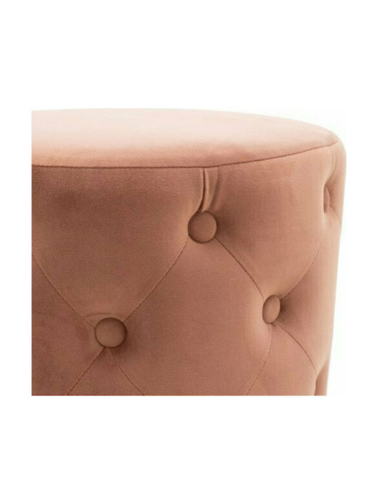 Stool For Living Room Upholstered with Velvet Cora Sapio Apple-Gold 40x40x42cm