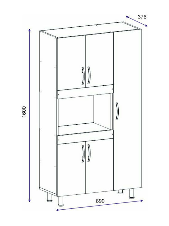 Defne White - Karydi 89x37.5x160Stück