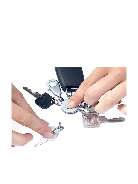 Troika Keychain Patent Metallic Silver
