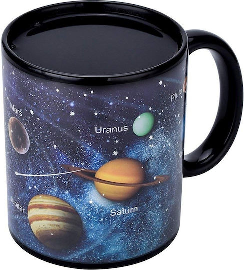 Solar System Schimbare de căldură Cană din Porțelan Neagră 300ml