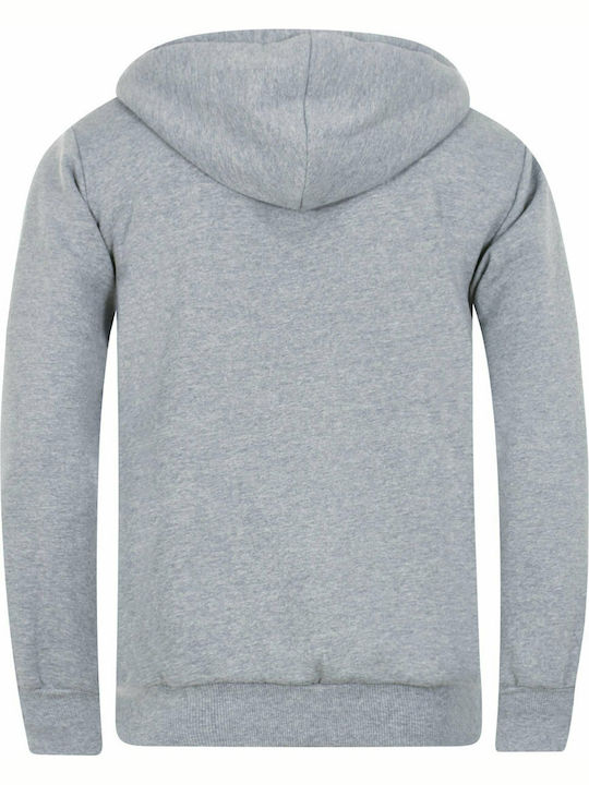 Sweatshirt für Herren mit Kapuze Hellgrau