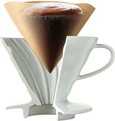 Hario V60 02 Coffee Dripper Ceramic White 140x120x102mm
