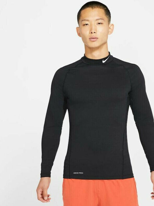 Nike Pro Warm Herren Thermo Langarmshirt Schwarz