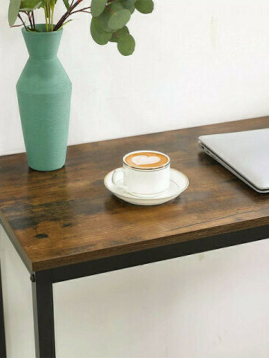 Table Bar Wooden with Metal Frame Walnut 100x40x90cm