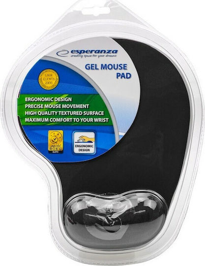 Esperanza Gel Mouse Pad (230mm) with Wrist Support Black EA137K