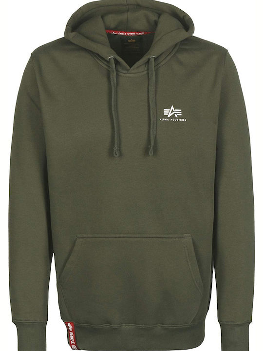 Basic Sweatshirt with Hood Khaki