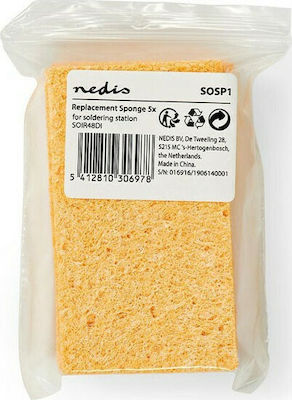 Nedis Soldering Cleaners Sponge for Station SOIR48DI Set 5pcs SOSP1