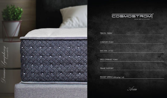 Cosmostrom Aria Queen Ergonomic Mattress Foam / Latex 160x200x30cm with Independent Springs