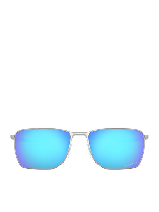 Oakley Ejector Sunglasses Silver with Metal Frame & Light Blue Lens