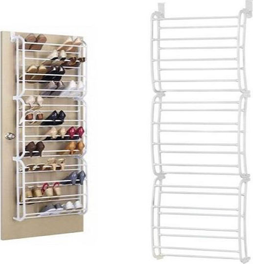 Bakaji Door Hook 36 Slots For Shoes Stainless Steel 50x20x183cm