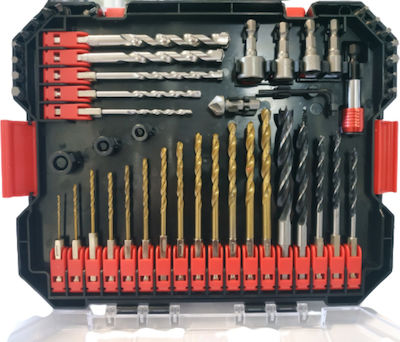 Bormann BDB2000 Set of 49 Drills for Metal και Wood