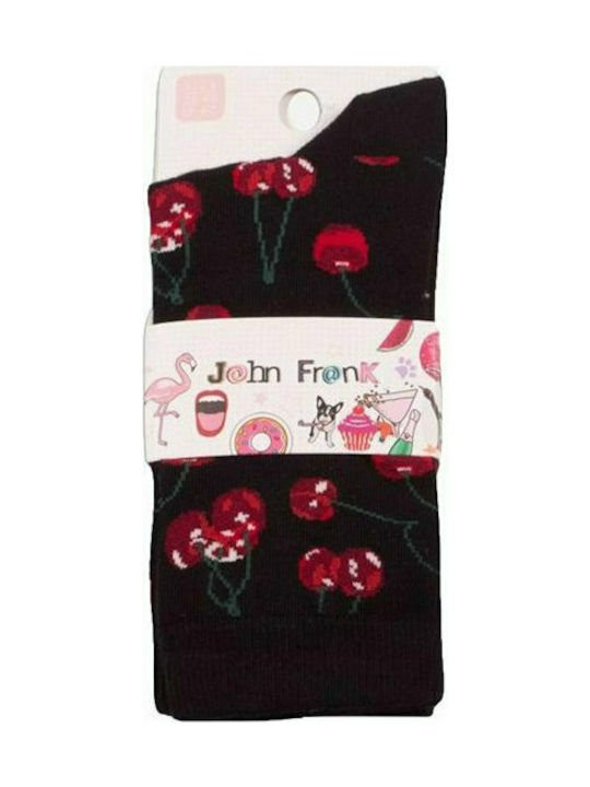 John Frank Cherries Γυναικείες Κάλτσες με Σχέδια Πολύχρωμες
