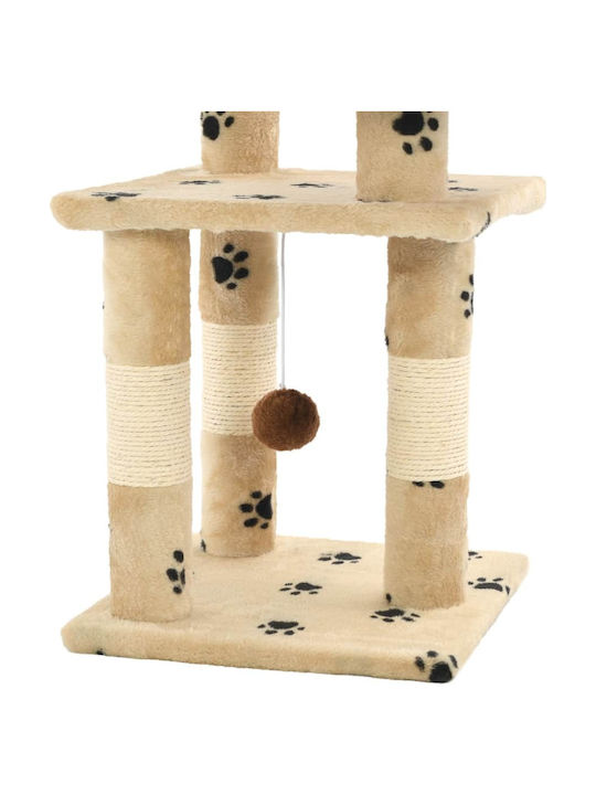 vidaXL Cat Tree With Sisal Scratching Posts Scratching Post Cat Trees Beige 4 levels 30x30x65cm