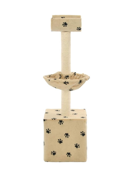 vidaXL Cat Scratching Post Cat Tree In Beige Colour 30x30x105 cm