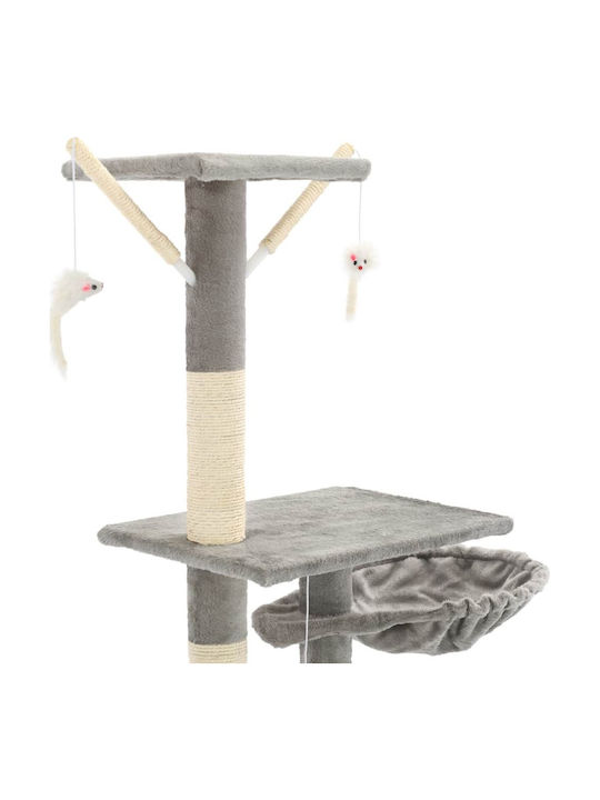 vidaXL Scratching Post Cat Trees Gray Ceiling 6 levels 147x35x250cm