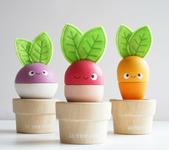 Le Toy Van Stacking Toy Stacking Game with Vegetables made of Wood for 18++ Months
