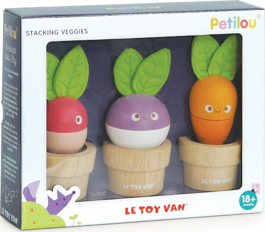 Le Toy Van Stacking Toy Stacking Game with Vegetables made of Wood for 18++ Months