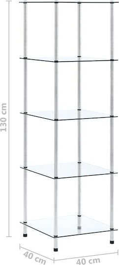 Bibliothek Transparente 40x40x130cm