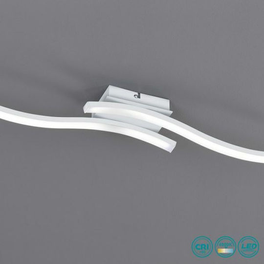Trio Lighting Route Πλαφονιέρα Οροφής 56εκ. Λευκή με Ενσωματωμένο LED