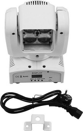GloboStar Φωτορυθμικό Wash LED DMX με Ρομποτική Κεφαλή RGBW