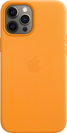 Apple Leather Case with MagSafe Back Cover Leather Yellow (iPhone 12 Pro Max)