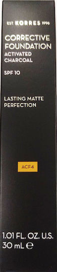 Korres Activated Charcoal Corrective Mousse Foundation SPF15 ACF4 30ml