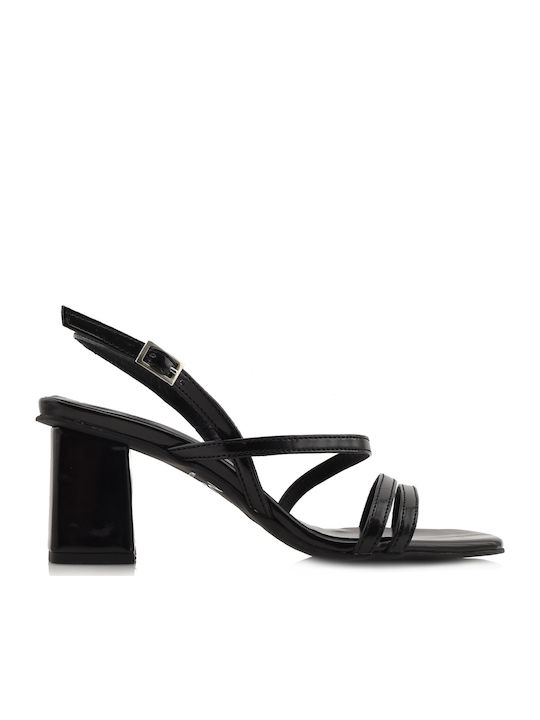 Mille Luci Leather Women's Sandals Black