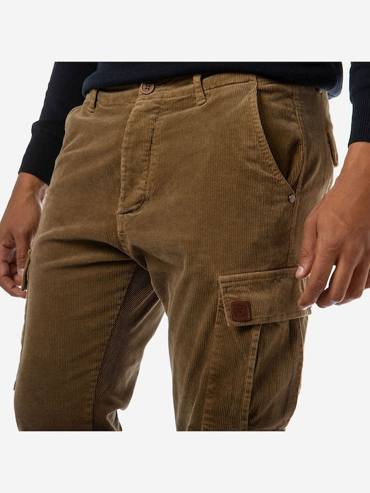 Trousers Cargo Elastic Brown