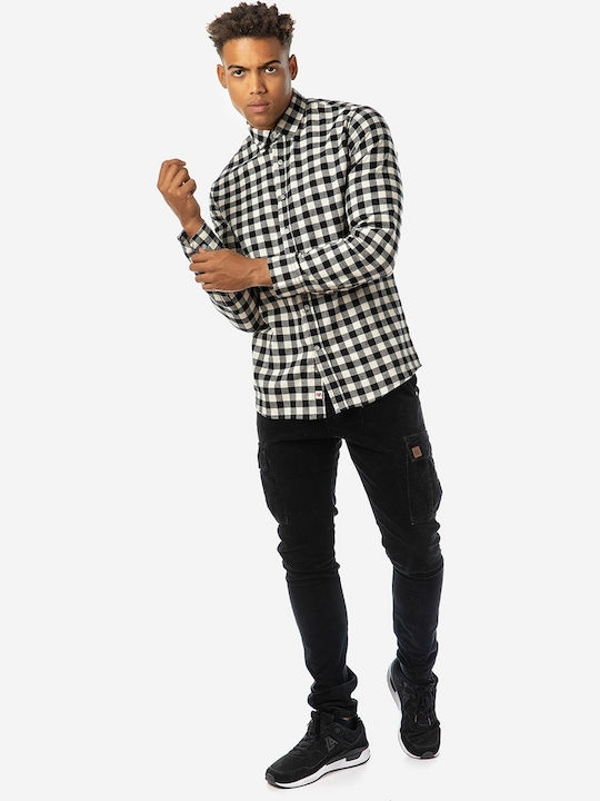 Trousers Cargo Elastic in Tapered Line Black