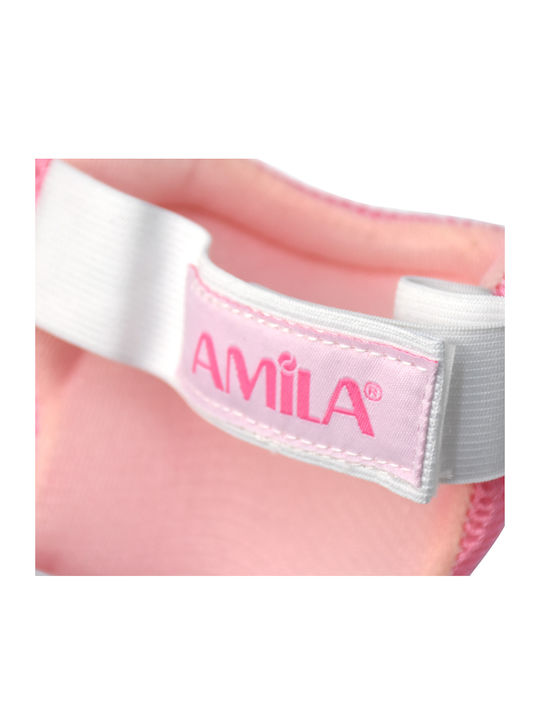 Amila Παιδικό Σετ Προστατευτικών για Rollers Ροζ Large