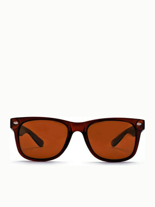 Mohiti Sunholics PL227 Sunglasses Brown with Acetate Frame & Orange Lens Mohiti Sunholics PL227 Sunglasses Brown with Acetate Frame & Orange Lens