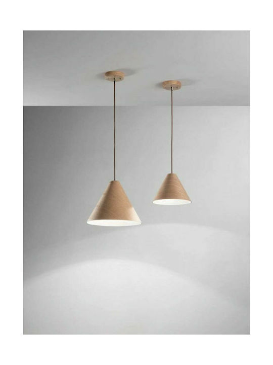 Fabas Luce Esino Hängelampe Braun mit Fassung E27 33cm.