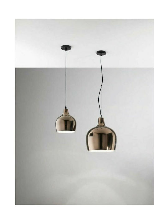 Fabas Luce Glossy Pendant Light Single-Light for Socket E27 Bronze