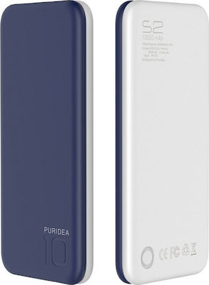 Puridea S2 Power Bank 10000mAh mit 2 USB-A Anschlüssen Blau