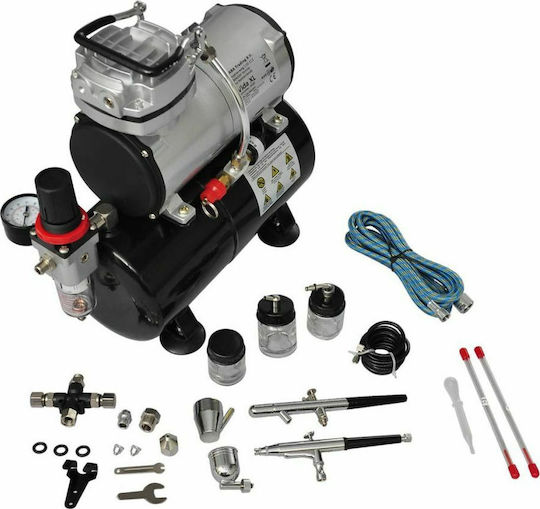 vidaXL Airbrush 7ml 3.5bar with Injector 0.2, 0.3 and 0.5mm Set