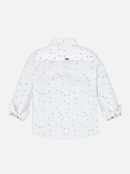 Mayoral Kids Polka Dot Shirt White