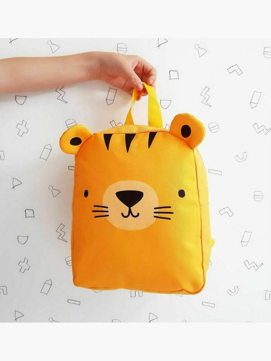 A Little Lovely Company Tiger Kids Bag Backpack Yellow 21cmx10cmx26cmcm