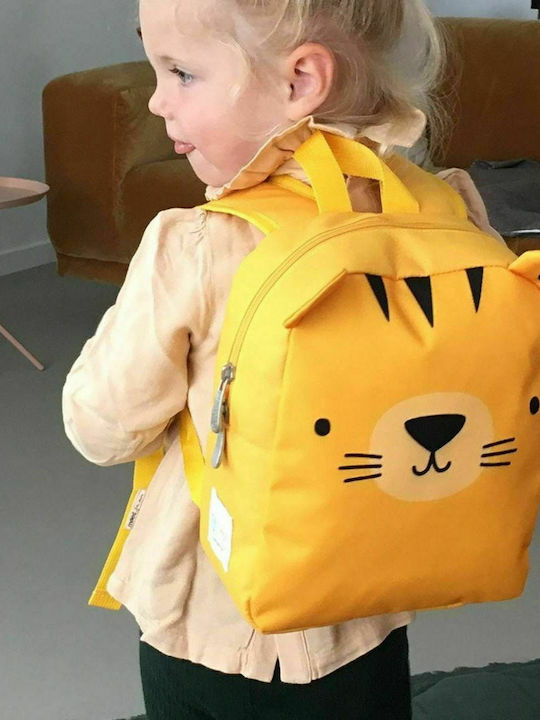 A Little Lovely Company Tiger Kids Bag Backpack Yellow 21cmx10cmx26cmcm