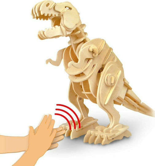 Robotime Παιχνίδι Κατασκευών Ξύλινo Sound-Control T-Rex (walking) για Παιδιά 12+ Ετών
