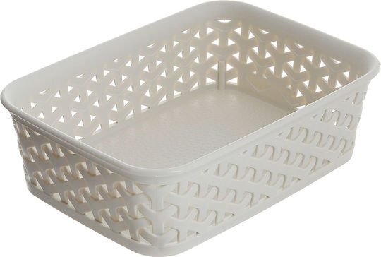 Curver Mystyle Καλάθι Αποθήκευσης Πλαστικό Λευκό 26x20x6cm