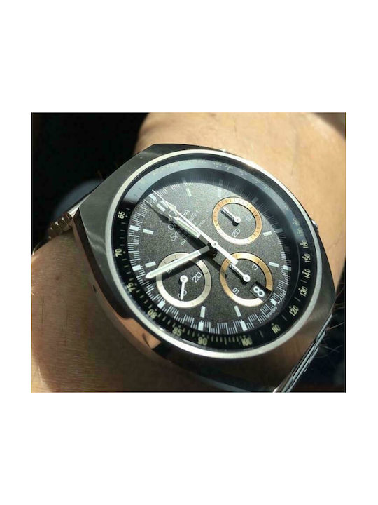 Omega Speedmaster Mark II Rio 2016 Limited Edition Ρολόι Χρονογράφος Αυτόματο με Δερμάτινο Λουράκι σε Ασημί χρώμα