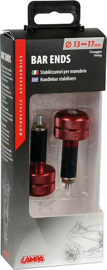 Lampa Lenker-Gegengewichte SU-3 mit Innendurchmesser 13-17mm in Rot Farbe