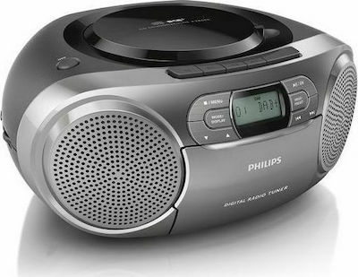 Philips Φορητό Ηχοσύστημα AZB600 mit CD-Spieler / Radio in Schwarz Farbe