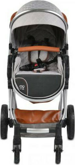 Cangaroo Alma Adjustable 2 in 1 Baby Stroller Suitable for Newborn Dark Grey 7.5kg