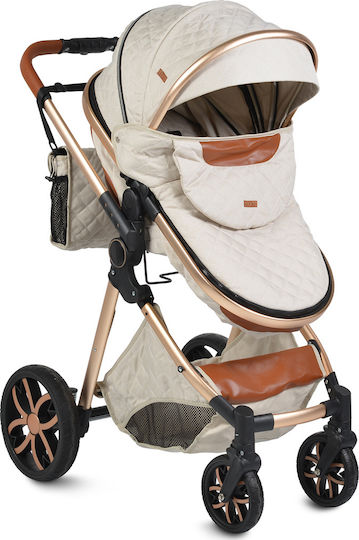 Cangaroo Alma Adjustable 2 in 1 Baby Stroller Suitable for Newborn Beige 7.5kg