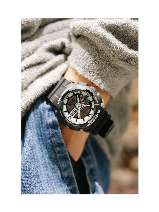 Casio G-Shock Digital Uhr Chronograph Batterie mit Schwarz Kautschukarmband