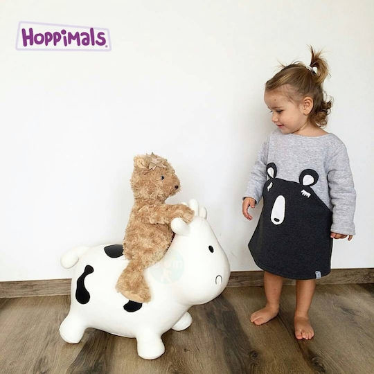 Hoppimals Χοπ Χοπ Αγελάδα Αγελαδίτσα για 1+ Ετών Λευκό 50εκ.