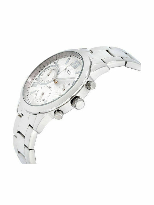 Guess Women's Watch Chronograph with Silver Metal Bracelet